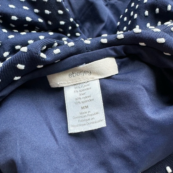 Eberjey navy with white polka for bathing suit size medium - Picture 3 of 3